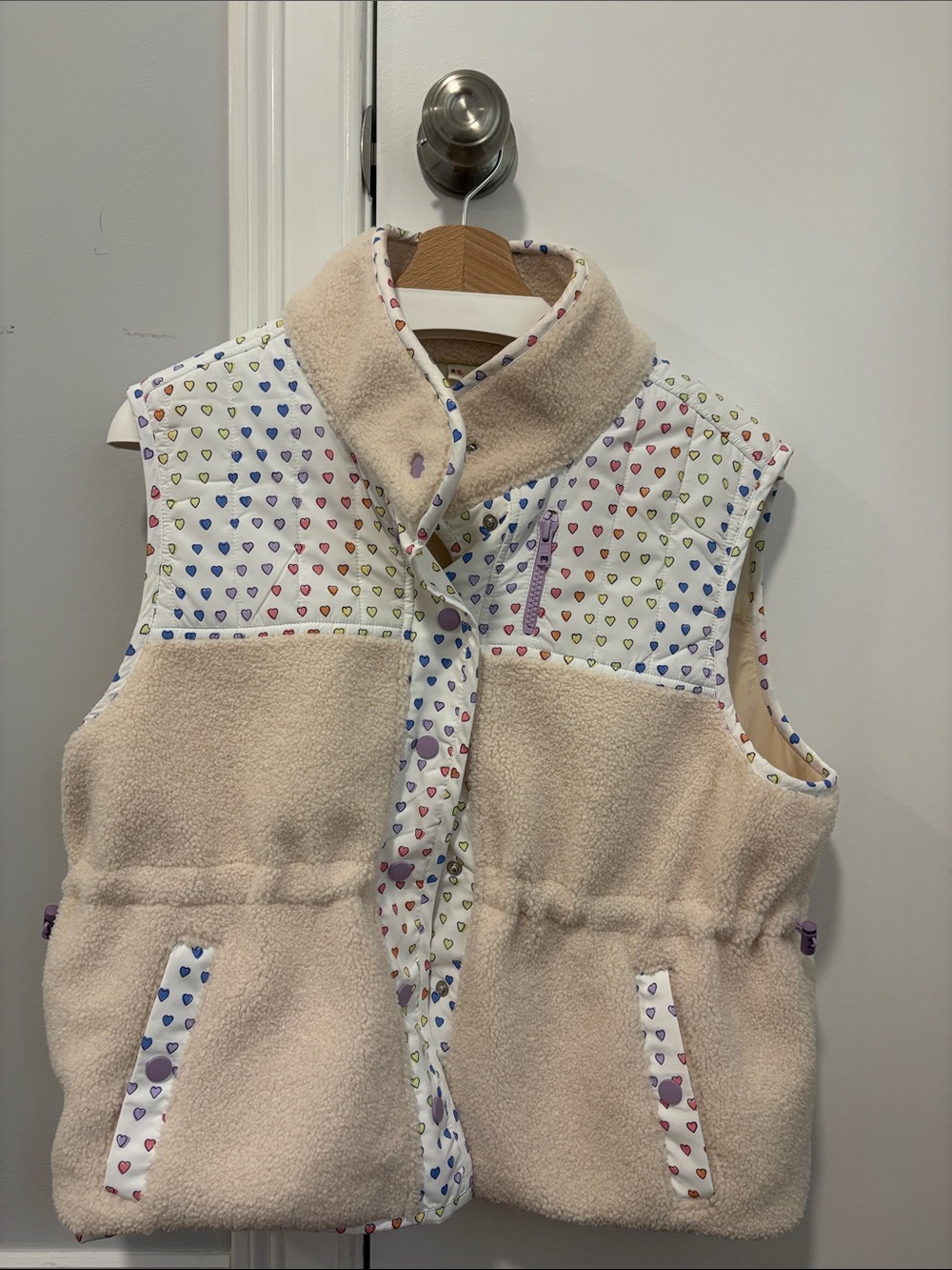 Roller rabbit Disco Hearts fleece vest